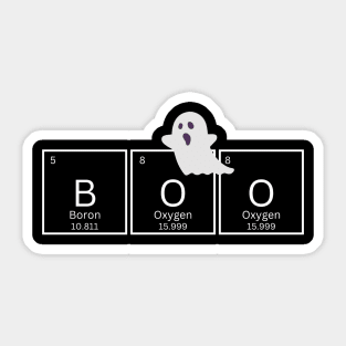 boo periodic table Sticker